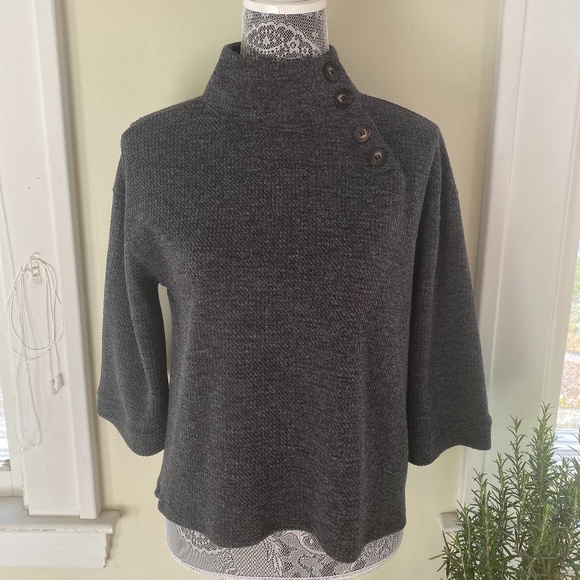Anthropologie Waffle Mock Turtle Neck - Picture 1 of 8